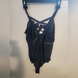 Torrid Elegant Black Lace Bodysuit